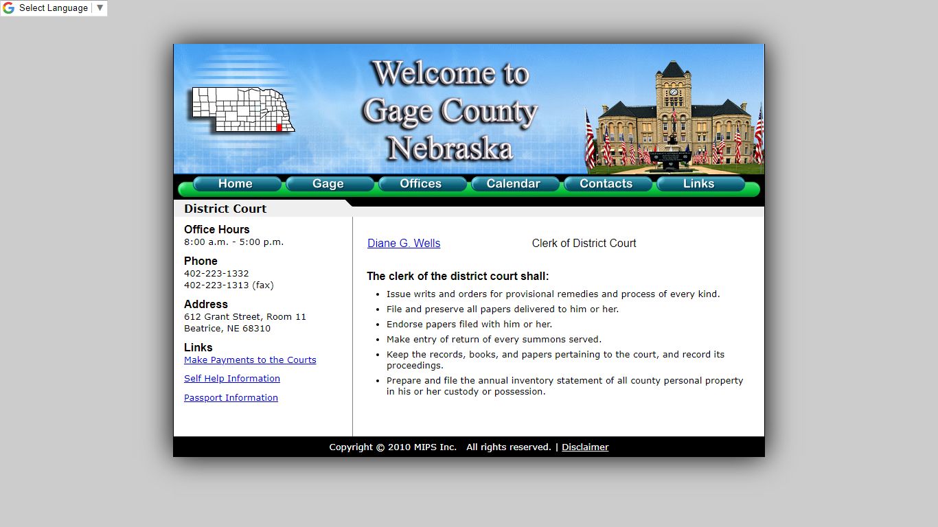 Gage County District Court